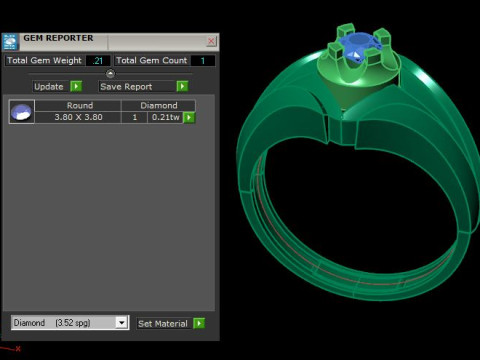 Men ring for daimonds 3D Модель