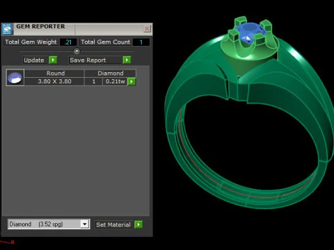 Men ring for daimonds 3D Model