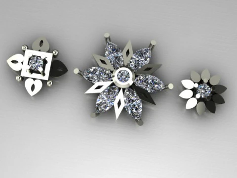 Daimond nose pins 3D Model