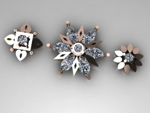 Daimond nose pins 3D Model