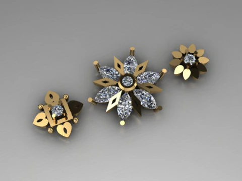 Daimond nose pins 3D Model