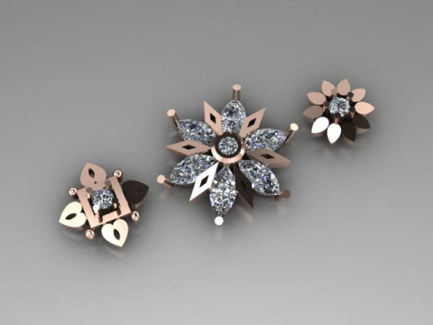 Daimond nose pins 3D Model