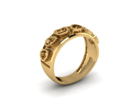 Beautyfull ring onley stl file for free download 3D Model