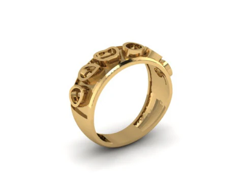 Beautyfull ring onley stl file for free download 3D Model