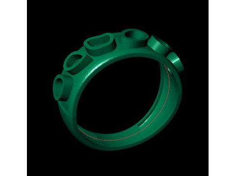 Beautyfull ring onley stl file for free download 3D Model