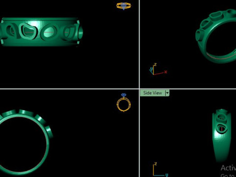 Beautyfull ring onley stl file for free download 3D Model