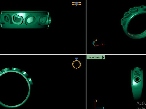 Beautyfull ring onley stl file for free download 3D Model