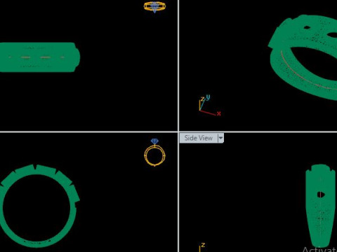 Beautyfull ring onley stl file for free download 3D Model