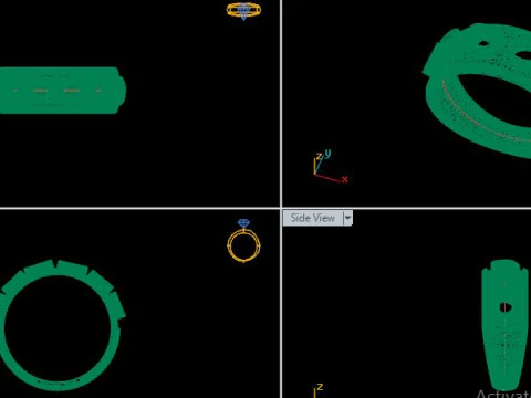 Beautyfull ring onley stl file for free download 3D Model