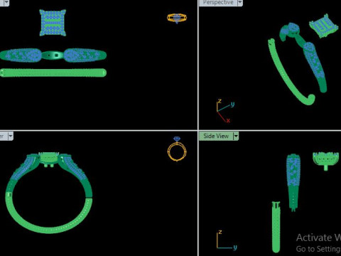 Beautyfull ring onley stl file for free download 3D Model