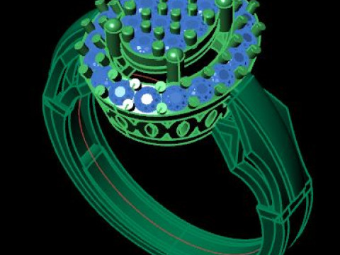 Fancy ring for dimonds Modèle 3D