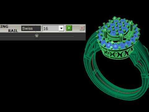 Fancy ring for dimonds Modèle 3D