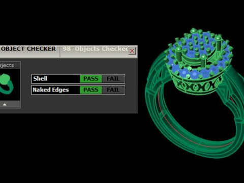 Fancy ring for dimonds Modèle 3D