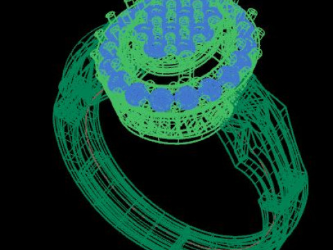 Fancy ring for dimonds Modèle 3D