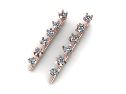 Single daimond woman nose pins 3D मॉडल