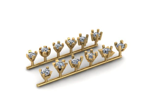 Single daimond woman nose pins 3D Model