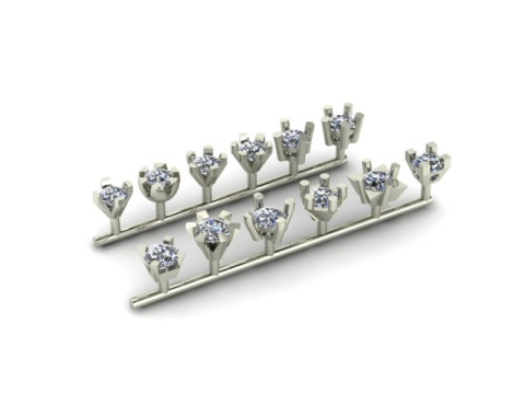 Single daimond woman nose pins 3D मॉडल