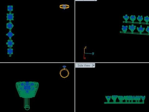 Single daimond woman nose pins 3D Model