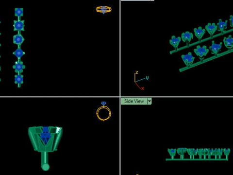 Single daimond woman nose pins 3D Model