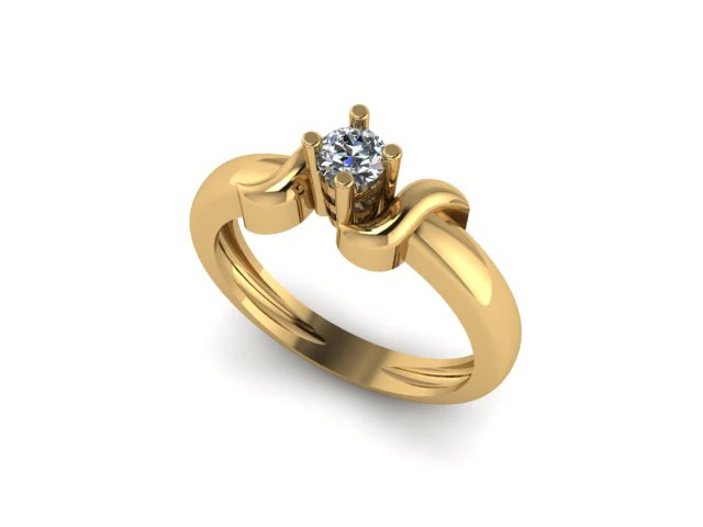 Solitair ring 3D Model .c4d .max .obj .3ds .fbx .stl .blend 