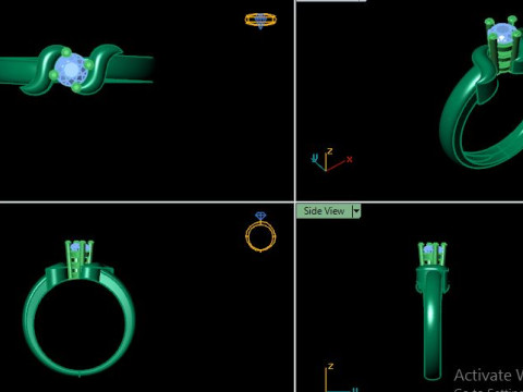 Solitair ring 3D Model