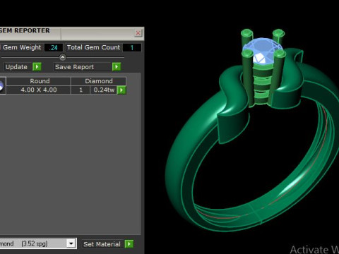 Solitair ring 3D Model