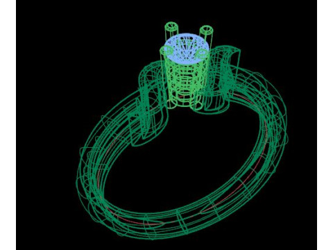 Solitair ring 3D Model
