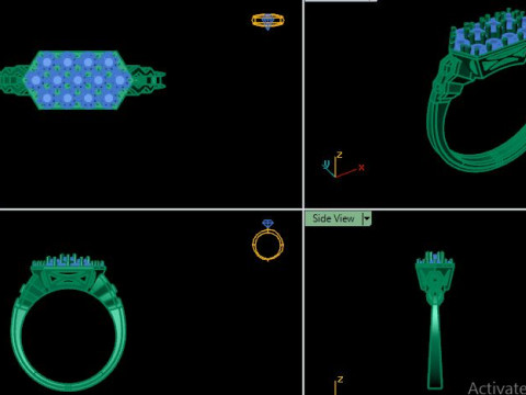 Daimond ring Model 3D