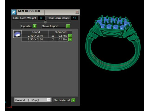 Daimond ring Model 3D