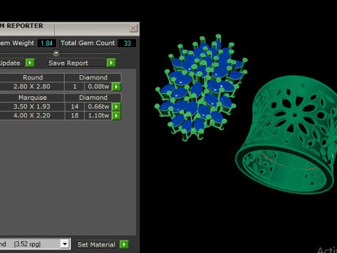 Engagement Wedding Solitaire Marquise colour stone 3D Model