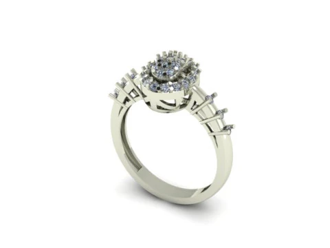 Fancy ring for dimonds 3D Model