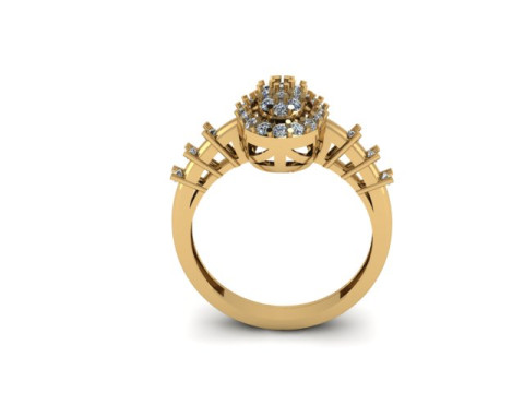Fancy ring for dimonds 3D Model
