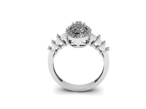 Fancy ring for dimonds 3D Model
