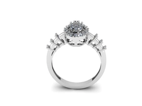 Fancy ring for dimonds 3D Model