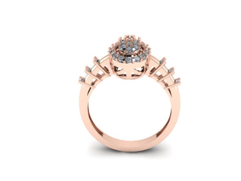 Fancy ring for dimonds 3D Model
