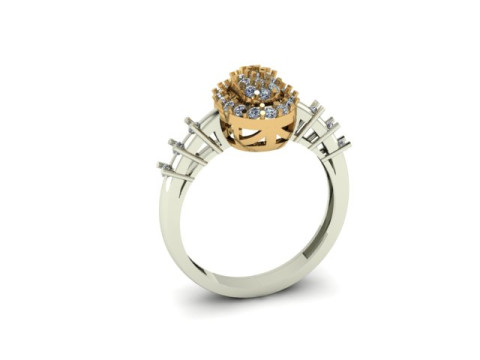 Fancy ring for dimonds 3D Model