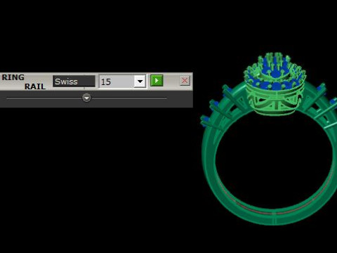 Fancy ring for dimonds 3D Model