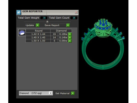 Fancy ring for dimonds 3D Model