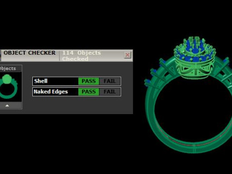 Fancy ring for dimonds 3D Model