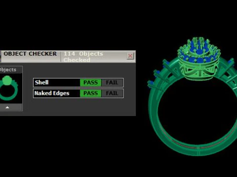 Fancy ring for dimonds 3D Model