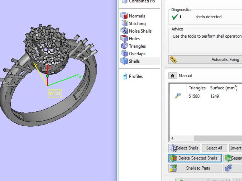Fancy ring for dimonds 3D Model