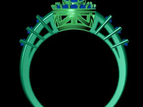 Fancy ring for dimonds 3D Model