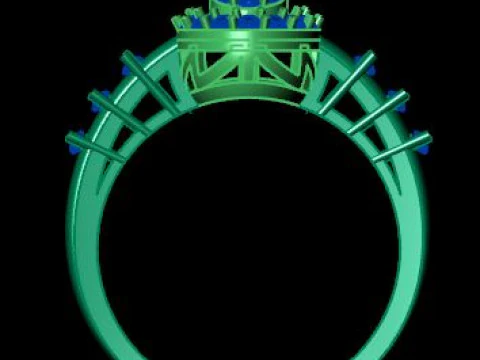 Fancy ring for dimonds 3D Model