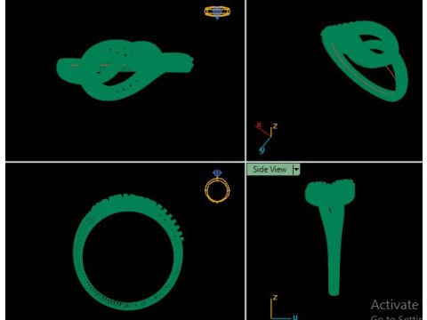 Daimonds ring 3D Модель
