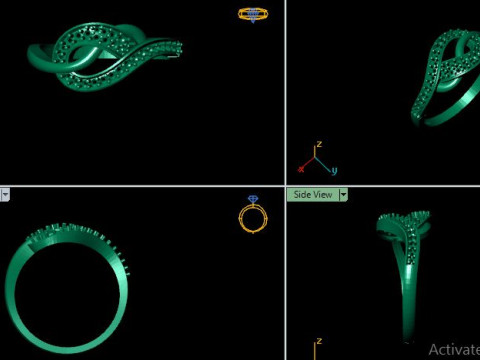 Daimonds ring 3D Модель