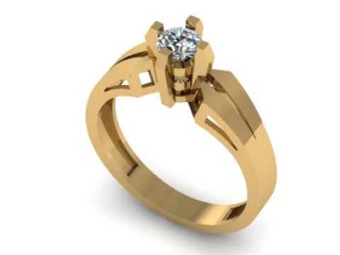 Cincin solitaire Model 3D