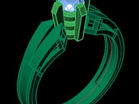 Solitair ring 3D Model