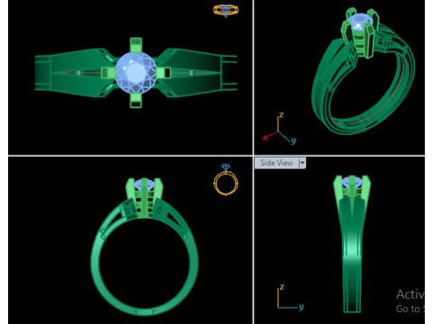 Solitair ring 3D Model