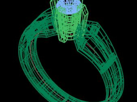 Solitair ring 3D Model