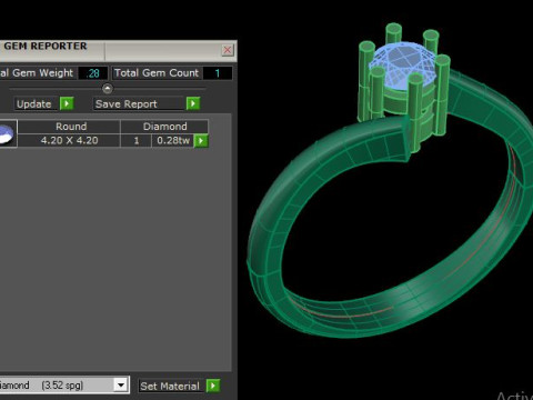 Wedding ring for daimonds 3D Модель